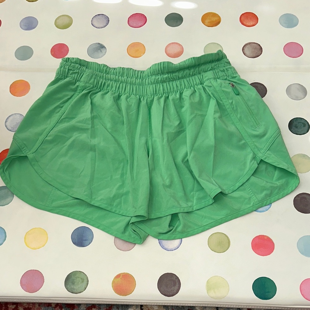 Lime Green Lululemon Tracker Shorts